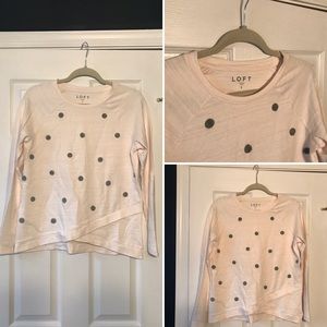 Loft polka dot pullover